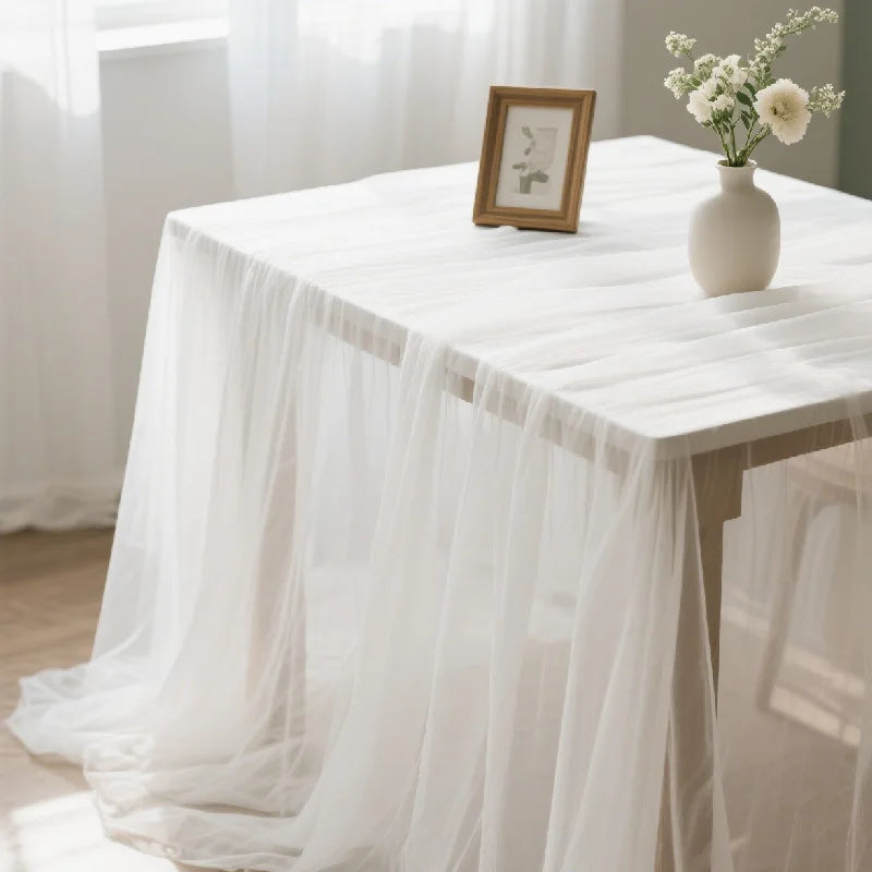 Pearl Tulle Fabric – Soft Mesh Yarn for Weddings & DIY Decor