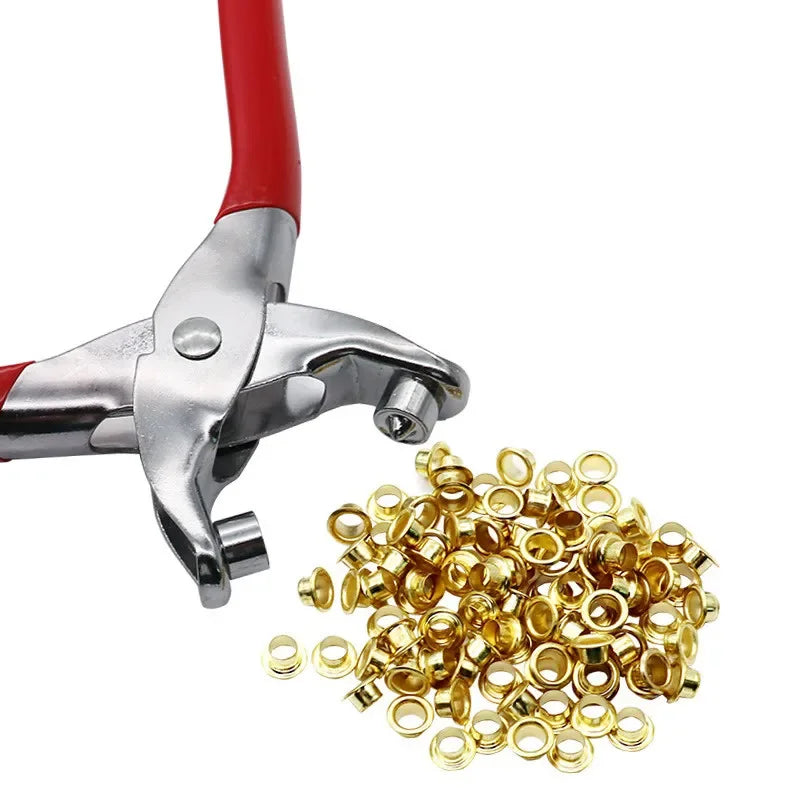 Grommet Eyelet Setting Plier & 100 Grommets – 4.5mm Tool
