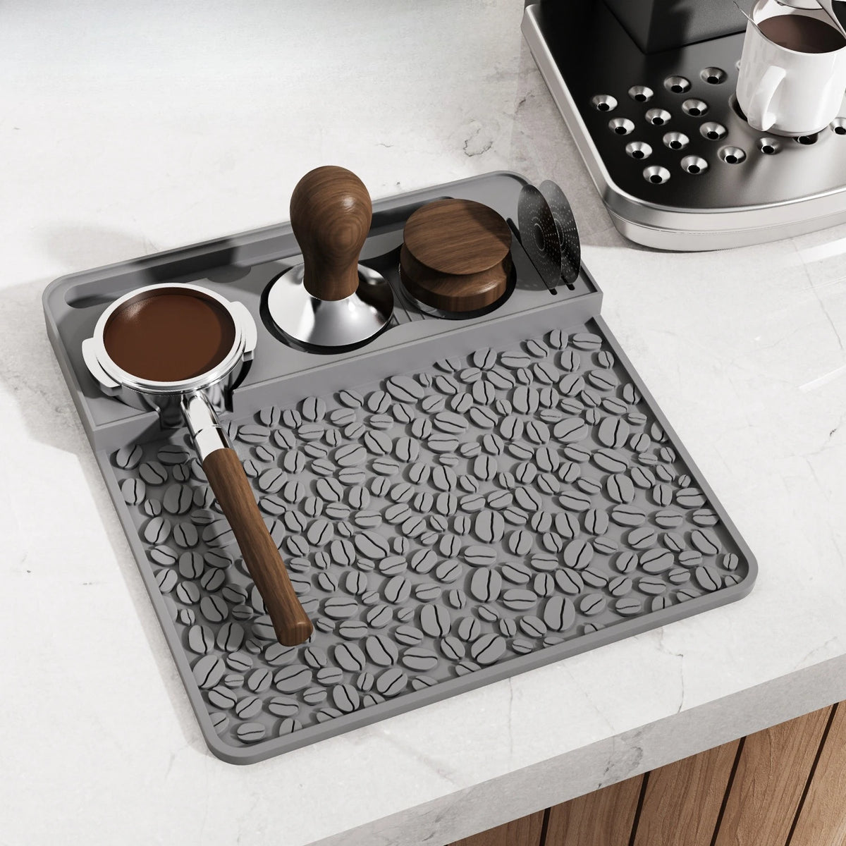 VIKAMA Silicone Coffee Mat – Non-Slip Espresso Tamping Pad
