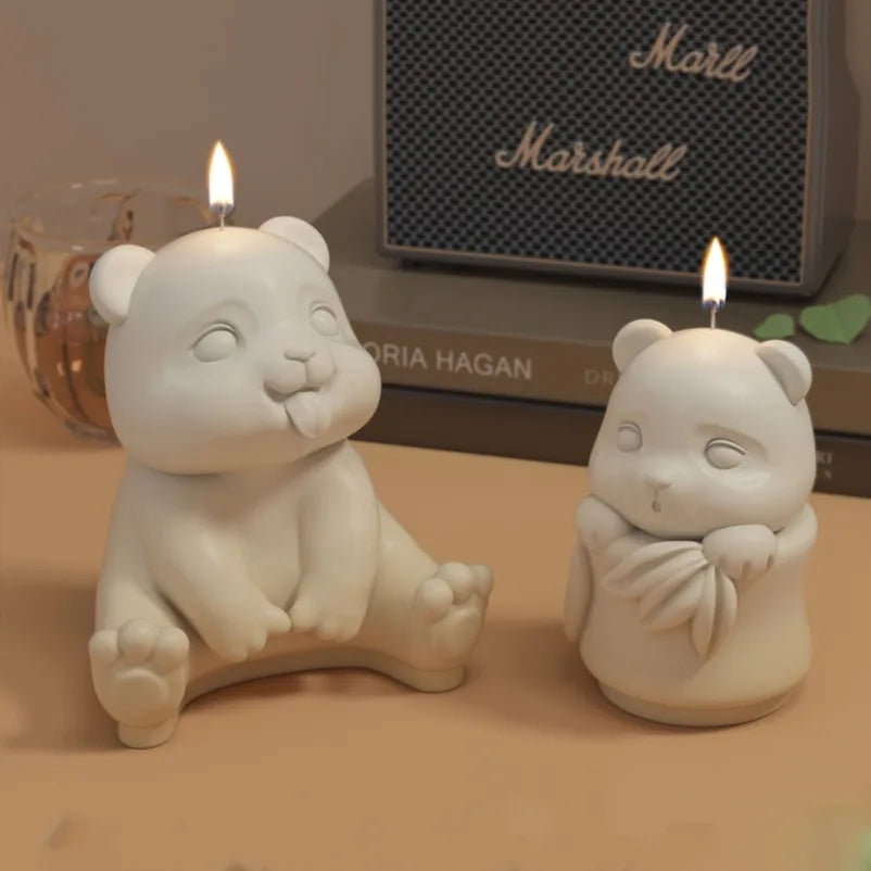 3D Panda Silicone Mold – Candle Soap Resin Chocolate DIY Craft