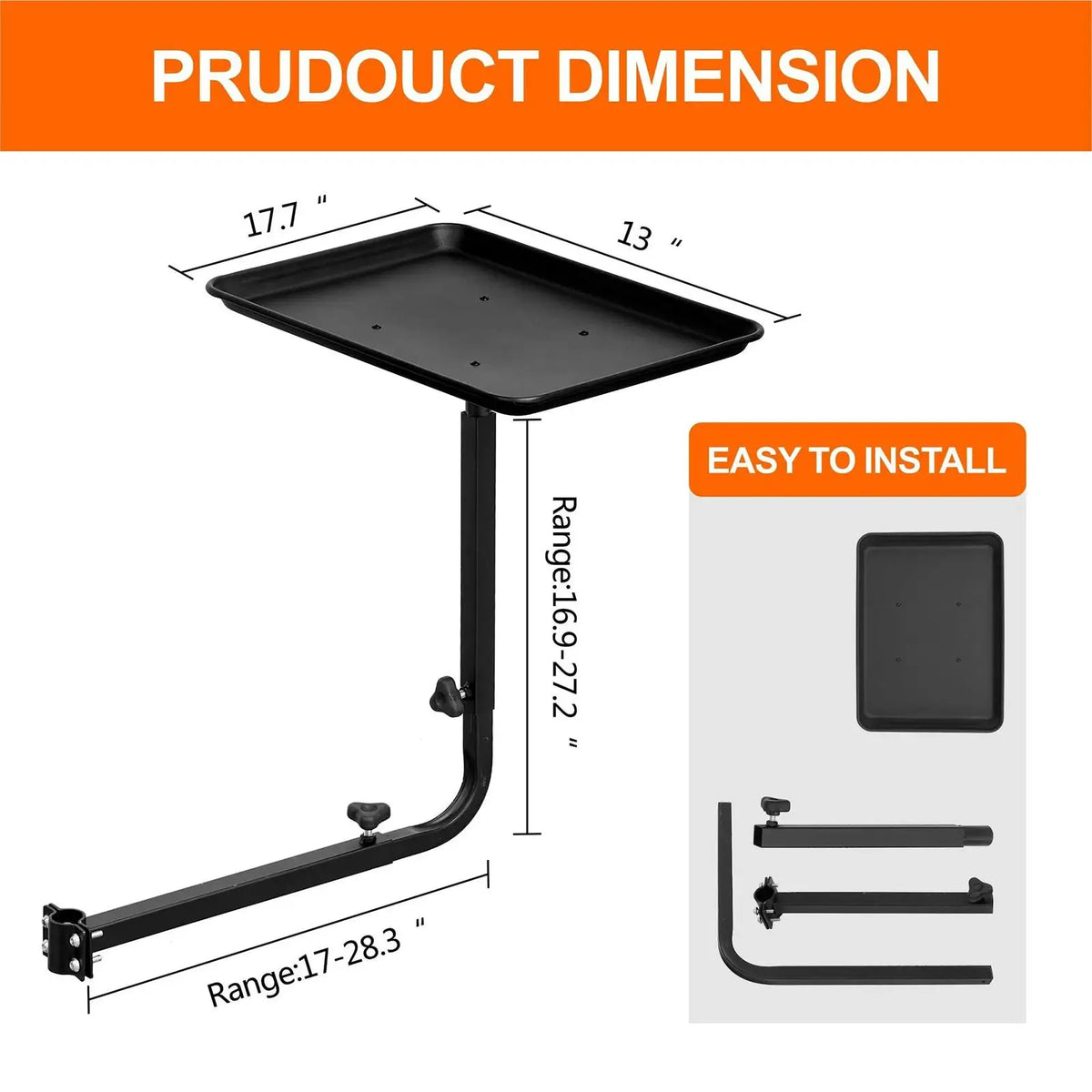 Professional Adjustable Barber Chair Tray | Salon Tool Holder