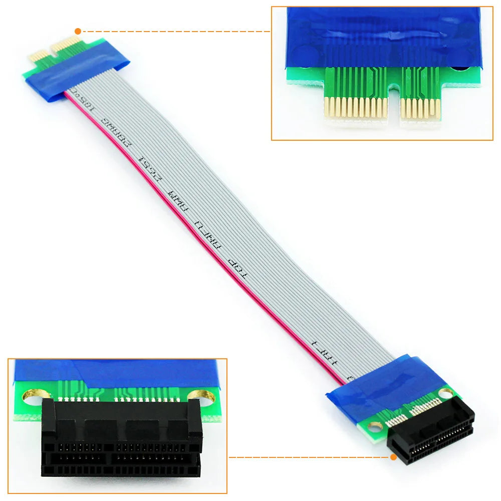 PCIe 1X Extension Cable Male to Female Riser Extender – 22cm
