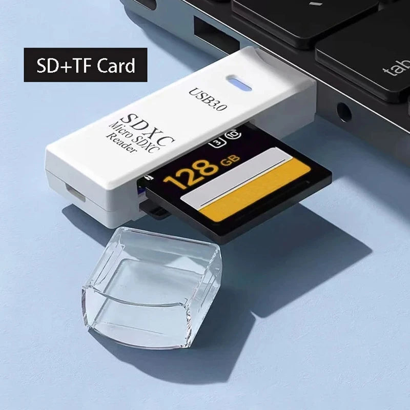 USB 3.0 SD & TF Card Reader – High-Speed 2-in-1 Adapter