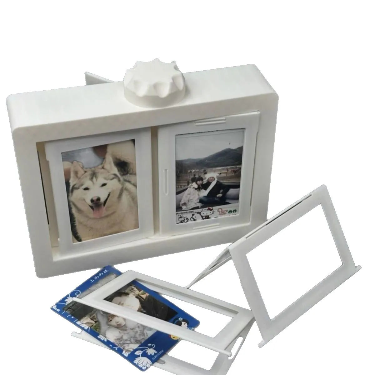 360° Rotating Polaroid Photo Frame – 3-Inch Stereoscopic Album