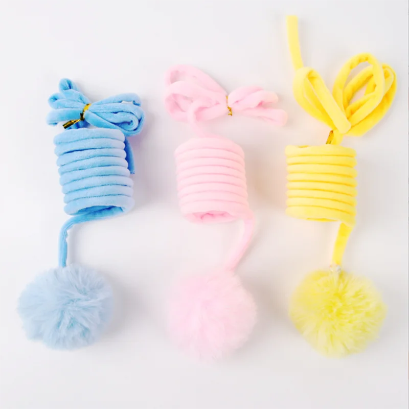 Colorful Spring Cat Toy Ball – Suction Cup Door Hanger