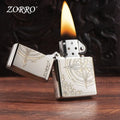 ZORRO Nickel Carving Windproof Lighter – Love Compass Design
