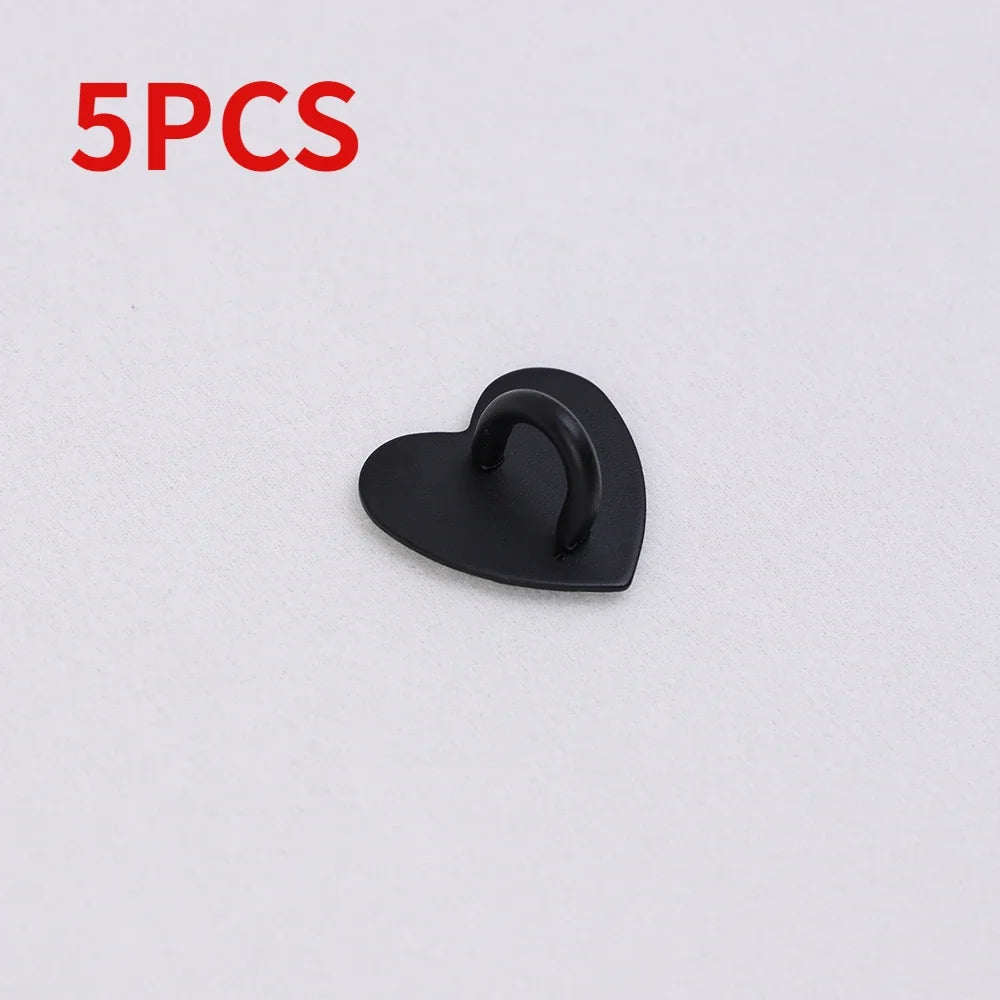 Self-Adhesive Metal Heart Phone Ring Stand & Hook Charm