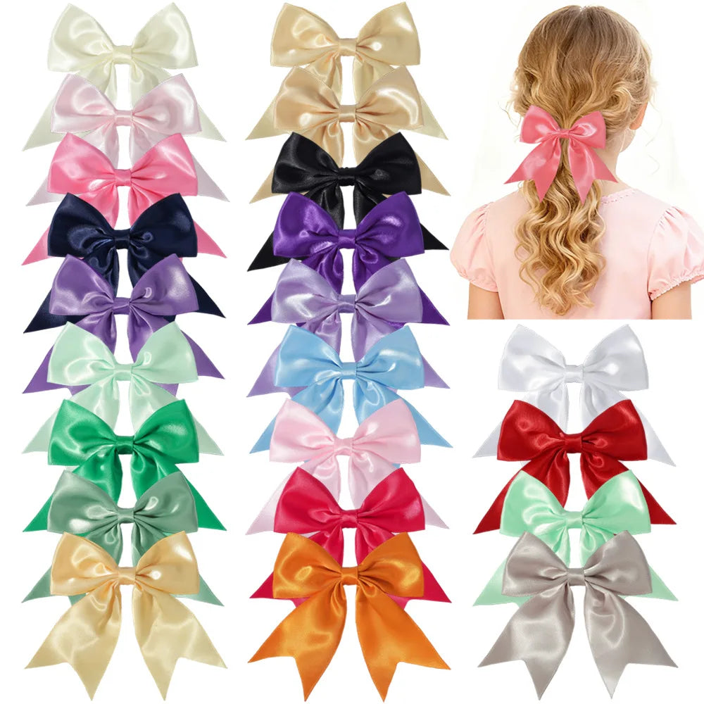 30-Pack Handmade Ribbon Bow Hair Clips for Kids & Toddlers