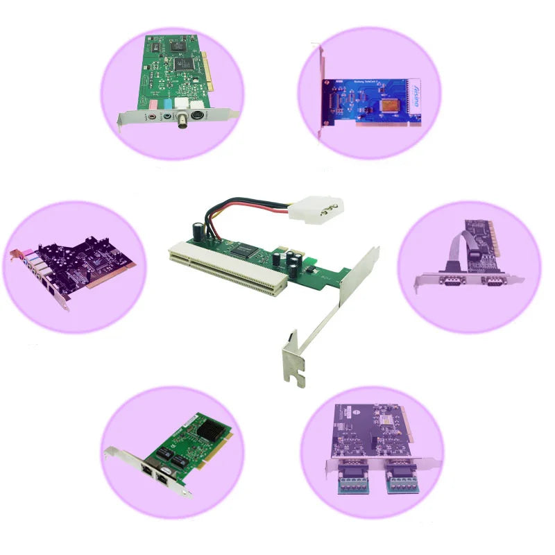 PCIe X1/X4/X8/X16 to PCI Converter Expansion Adapter Card