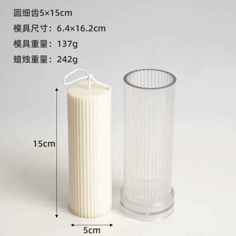 DIY Pinstripe Cylinder Candle Mold – Acrylic Candle Making Kit