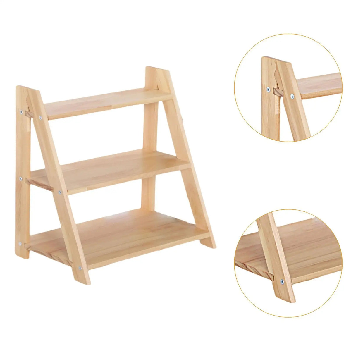 3-Tier Wooden Display Riser Stand | Spice & Storage Shelf