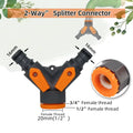 Garden Hose Quick Connector 1/2" 3/4" 1" On/Off Tap Valve