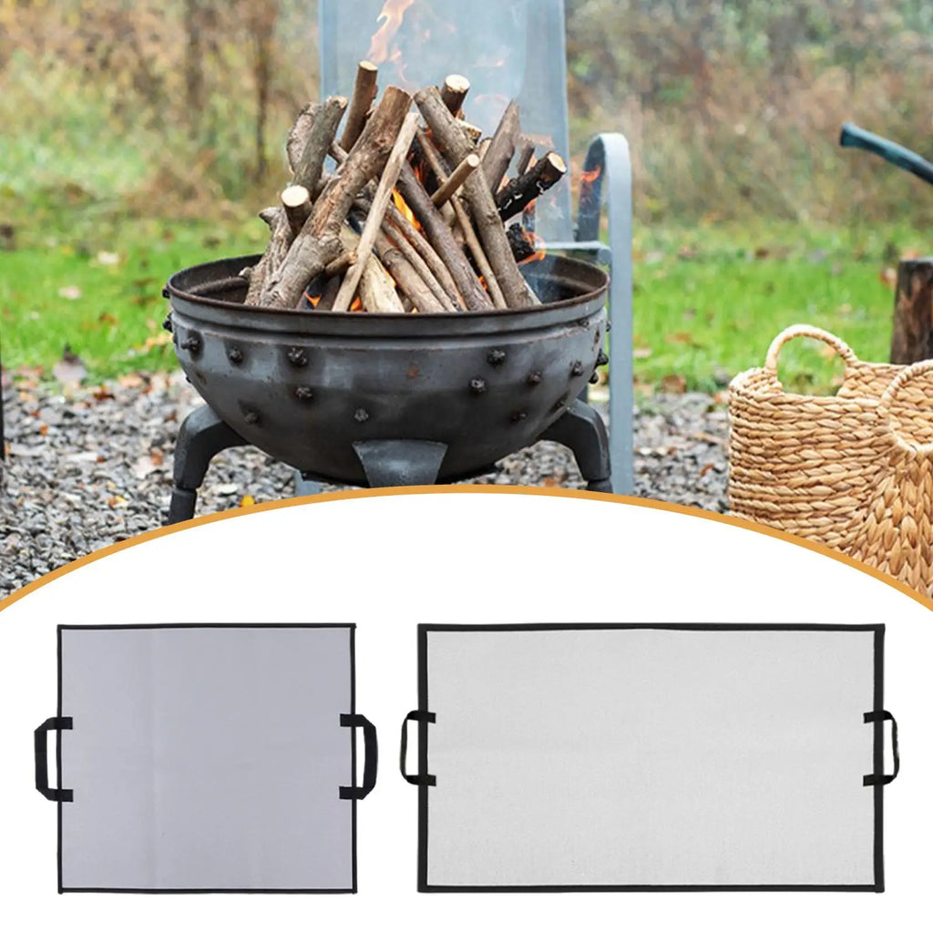 Fireproof Grill Mat with Handle – Heat-Resistant Reusable Pad