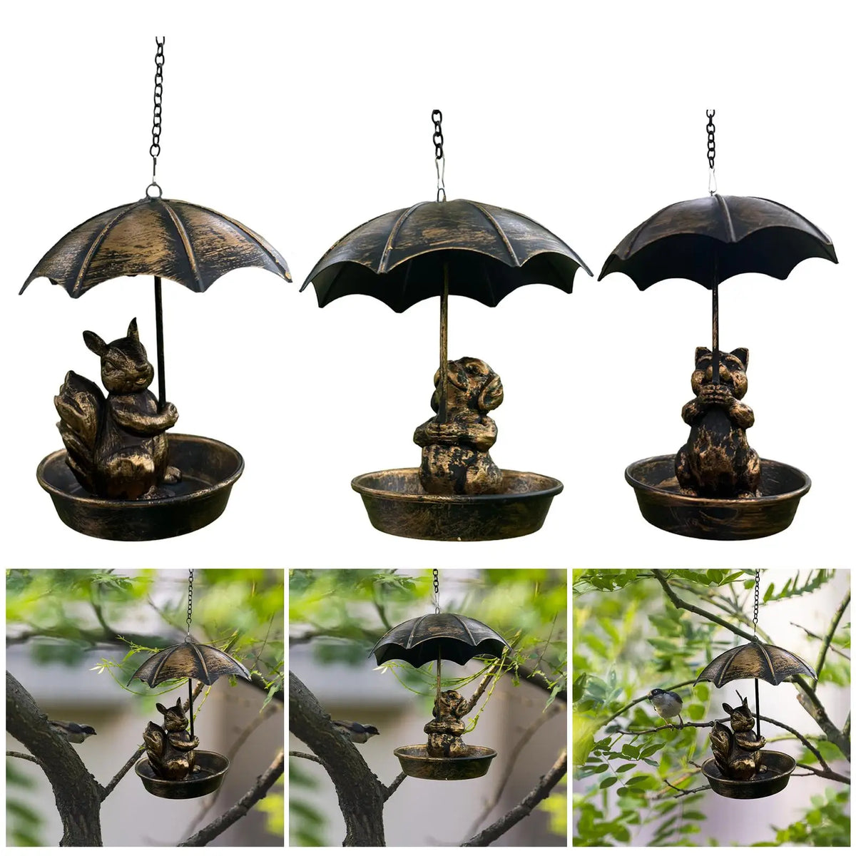 Kesoto Hanging Iron Bird Feeder – Garden Patio Decor & Gift