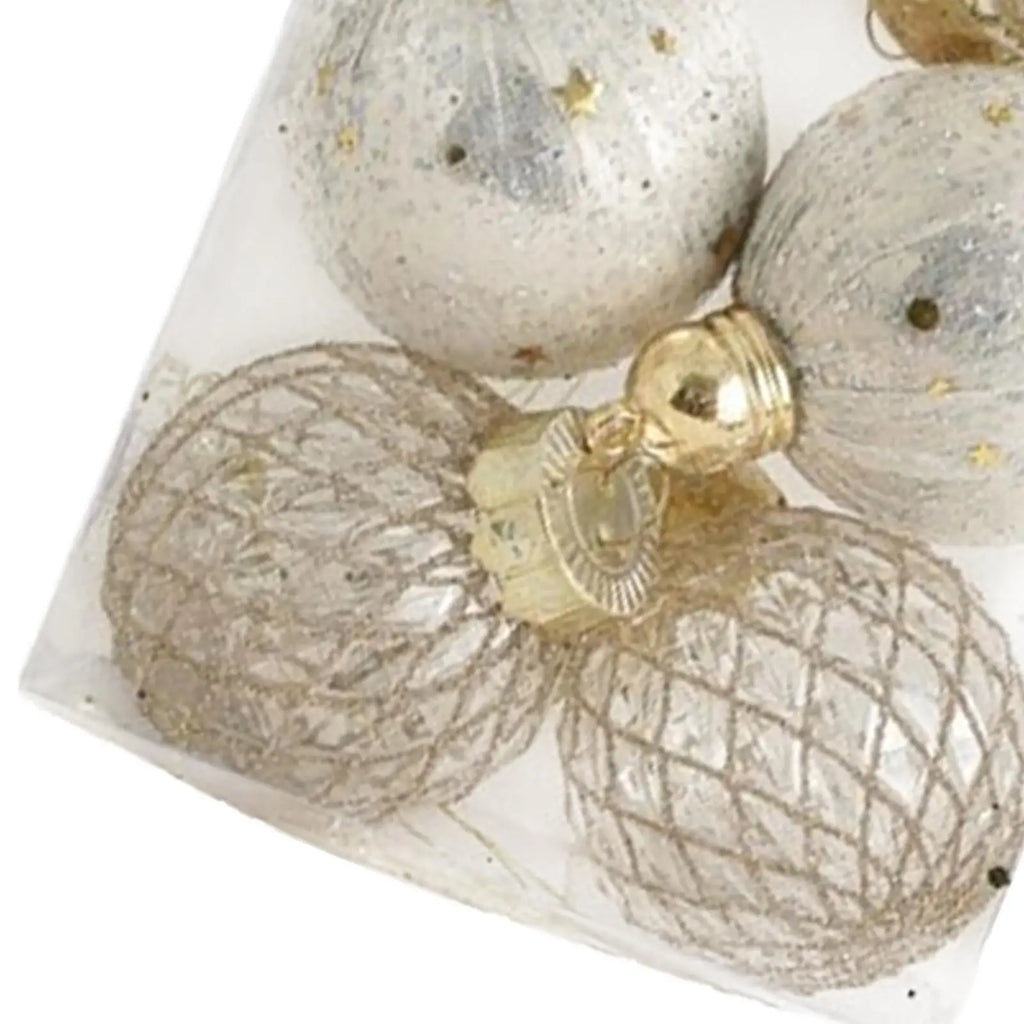 Shatterproof Christmas Ball Ornaments Set of 6 – 6cm Glitter