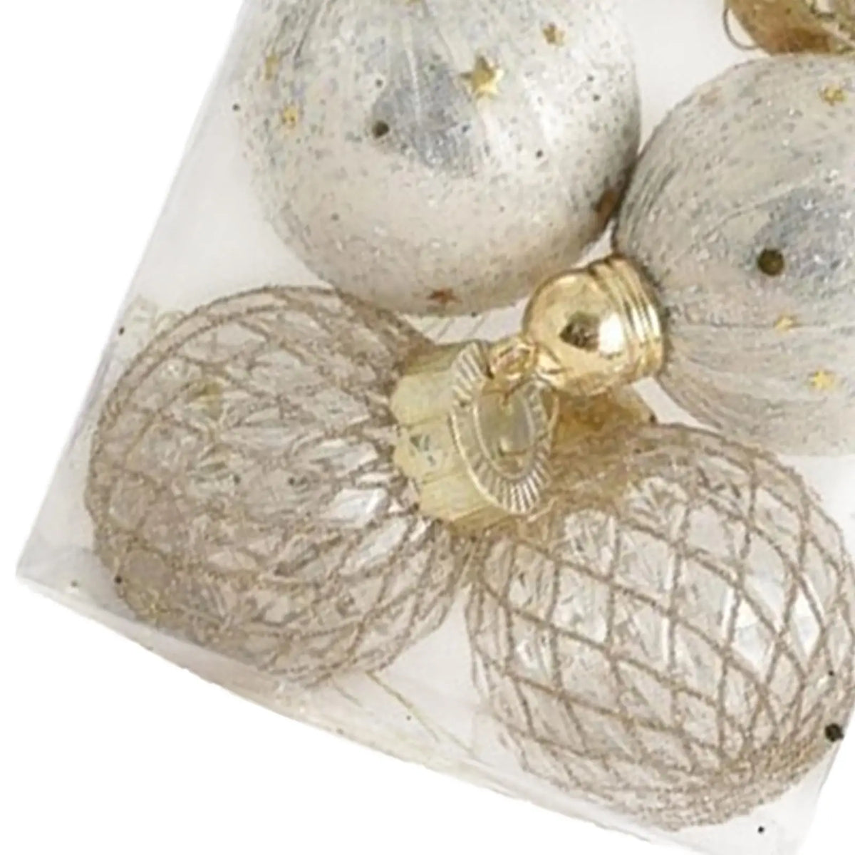 Shatterproof Christmas Ball Ornaments Set of 6 – 6cm Glitter