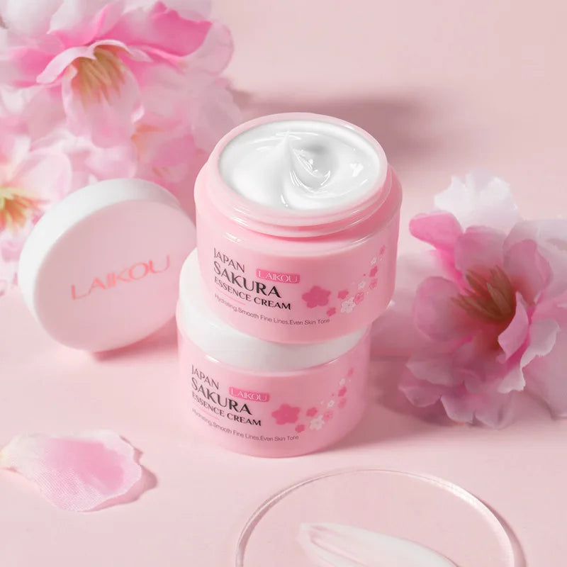 LAIKOU Sakura Face Cream | Hyaluronic Acid & Vitamin C, 25g