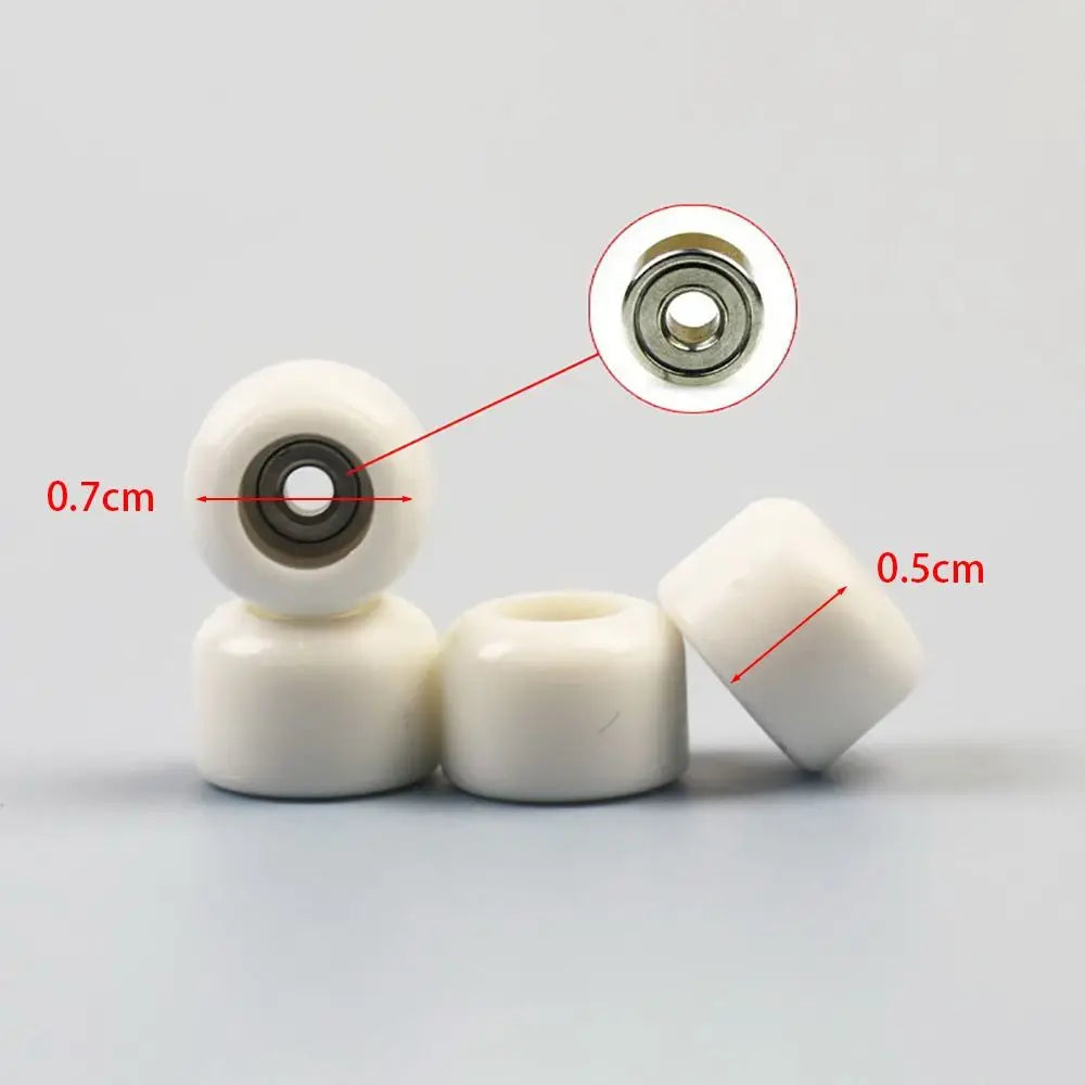 4-Pack PU Bearing Fingerboard Wheels | Mini Skate Accessory
