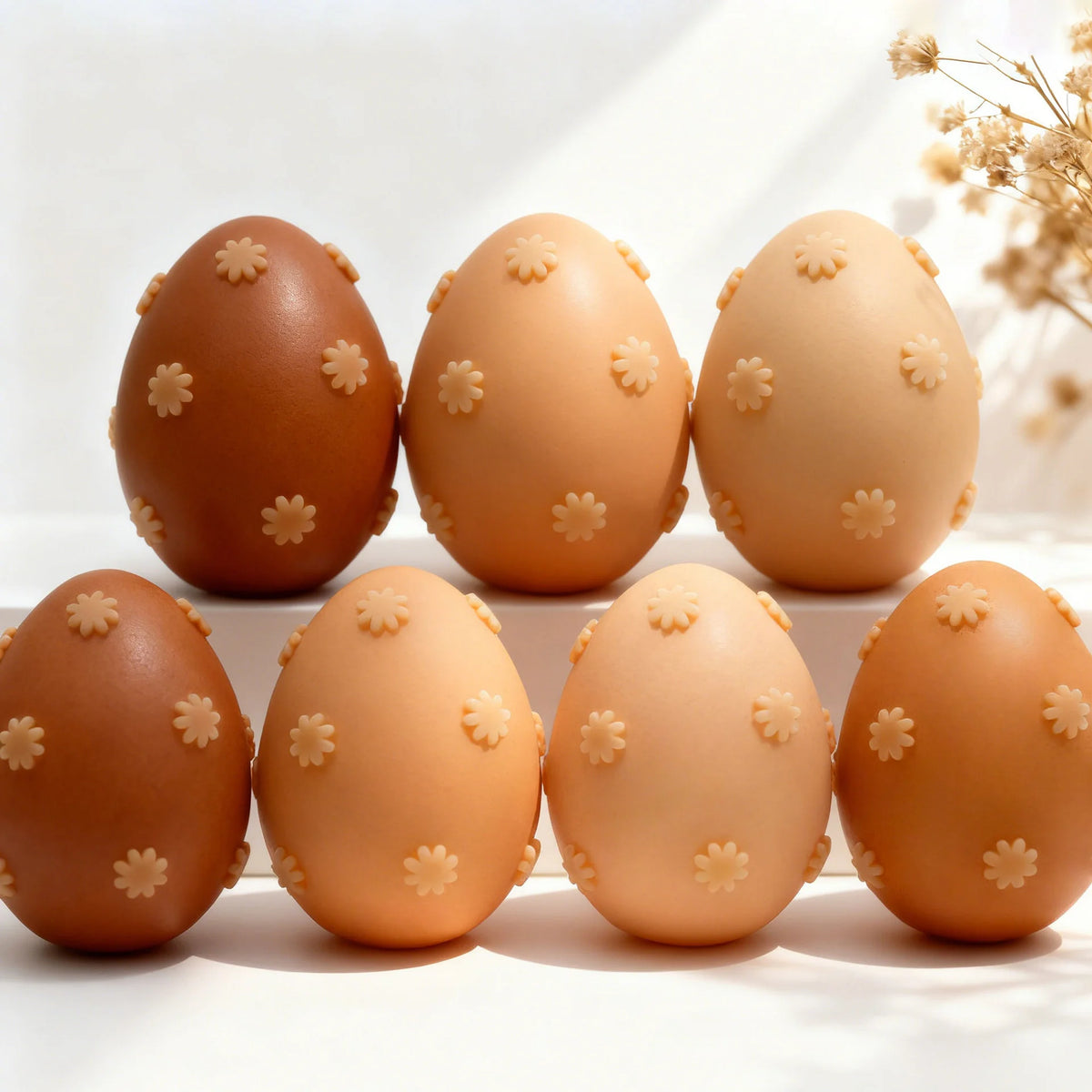 3D Daisy Easter Egg Silicone Mold | DIY Candle & Plaster