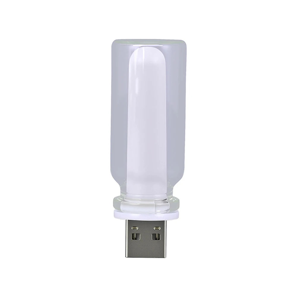 USB LED Flame Candle Ambient Light – Car & Home Décor