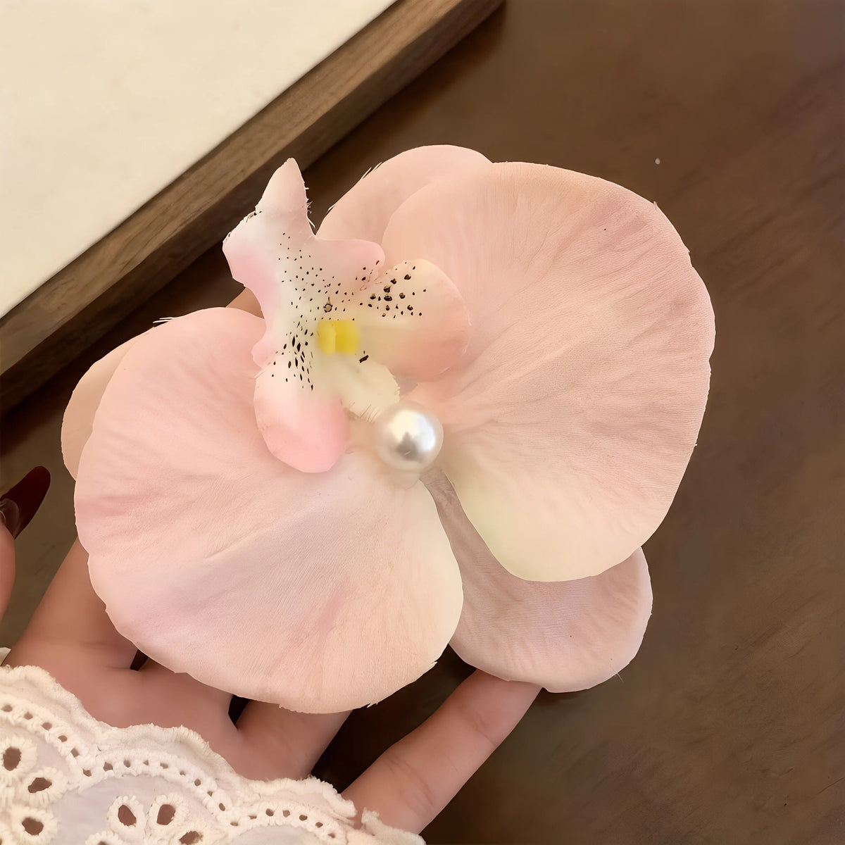 Butterfly Orchid Flower Hair Clip – Duckbill Barrette Women