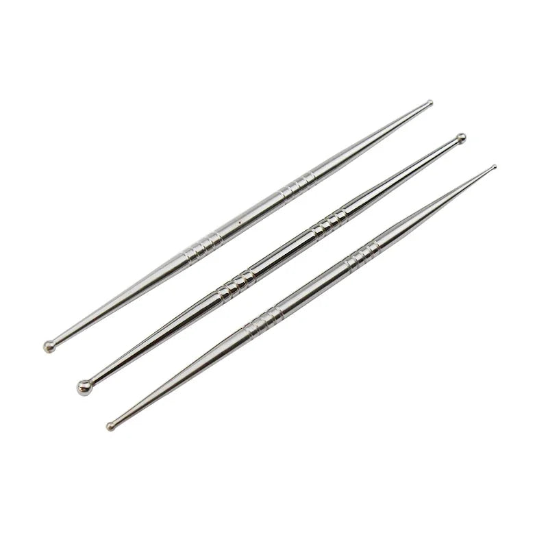 3-Piece Stainless Steel Pottery Clay Sculpting Tool Set