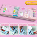 Double Layer Pencil Case with Calculator & Sharpener – Kids