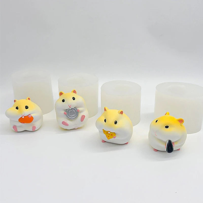 3D Hamster Silicone Mold – Chocolate, Ice Cream & Cake Baking