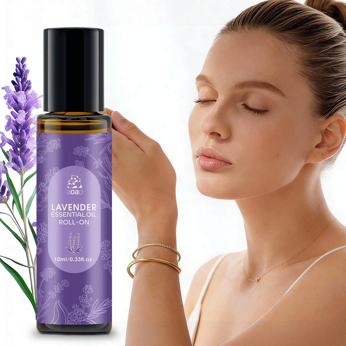 Lavender Essential Oil Roll-On | Portable 10ml Massage Oil