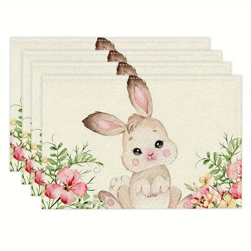 Easter Linen Placemat – Bunny & Egg Spring Table Mat
