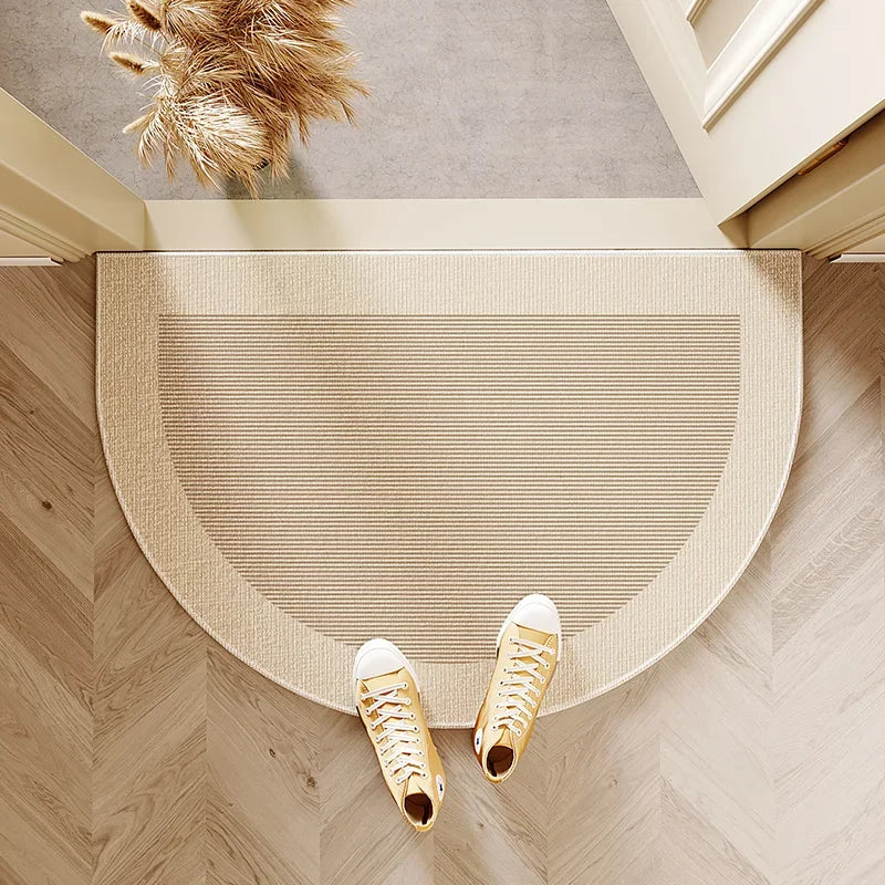 Semi-Circular Non-Slip Door Mat – Modern Entryway Rug