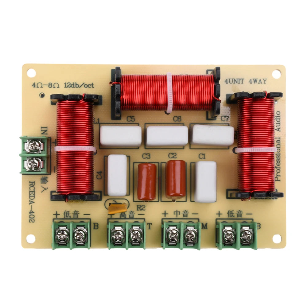 120W 4-Way Solderless Crossover Module for DIY Home Speakers