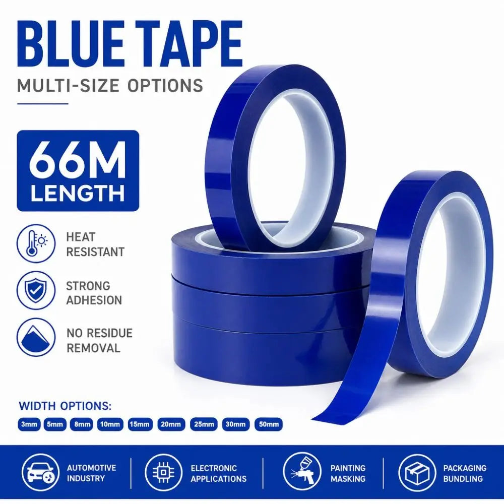 Blue Mylar Marking Tape 66M | 3/5/8/10mm Coding Tape