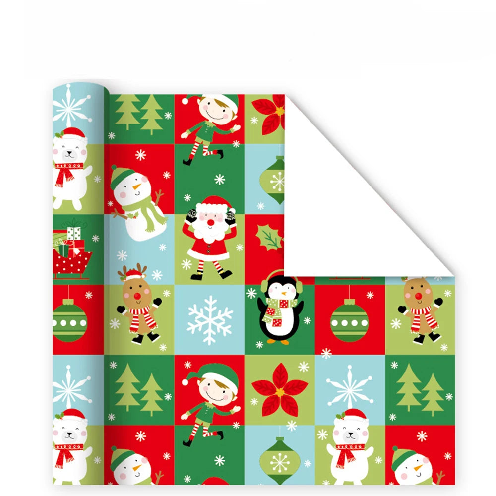 2025 Christmas Gift Wrapping Paper – Santa & Festive 50x70cm