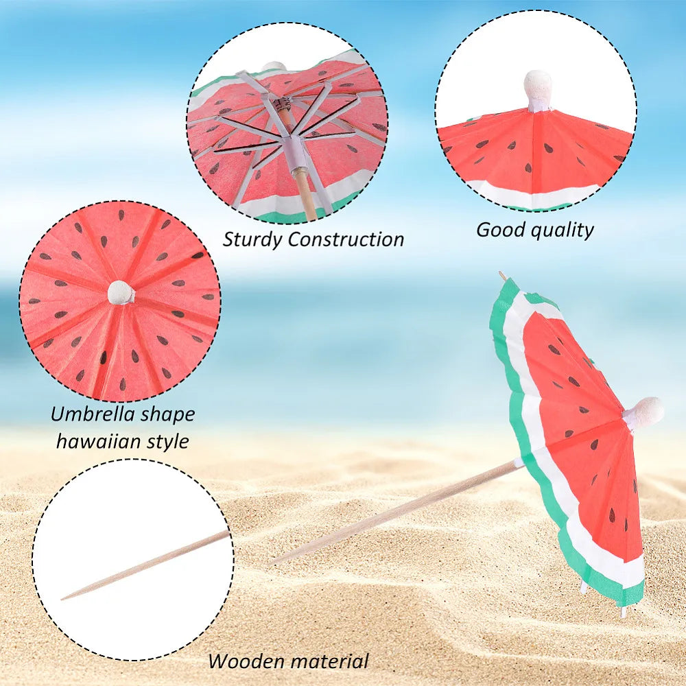 Watermelon Cocktail Umbrella Picks – 100ct Party Toothpicks