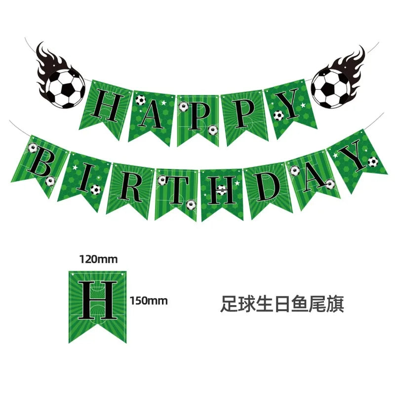 Soccer Birthday Banner Bunting Set | Football Party Decorations