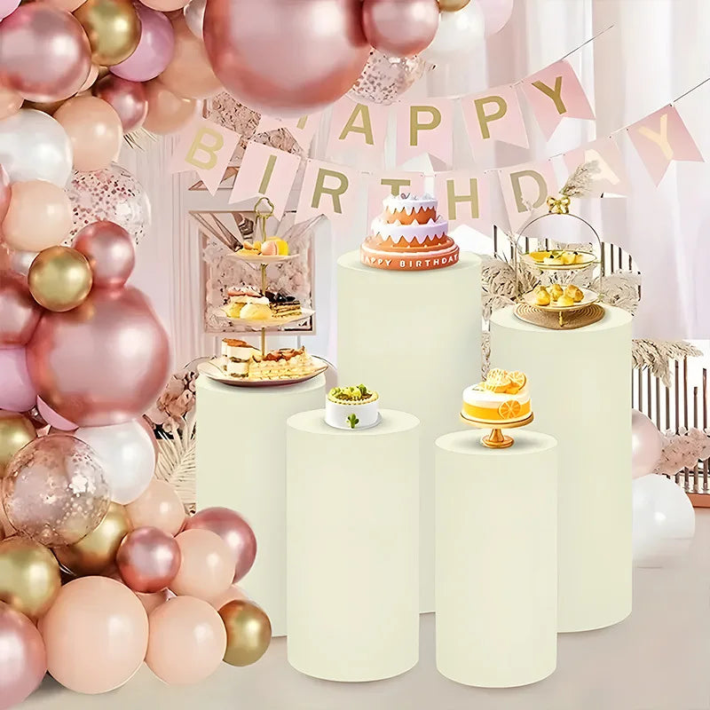 Cylinder Stand Elastic Covers | Party & Wedding Décor 3/5 PC
