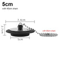 Rubber Bathtub Drain Stopper with Chain – 4/4.3/5cm Plug
