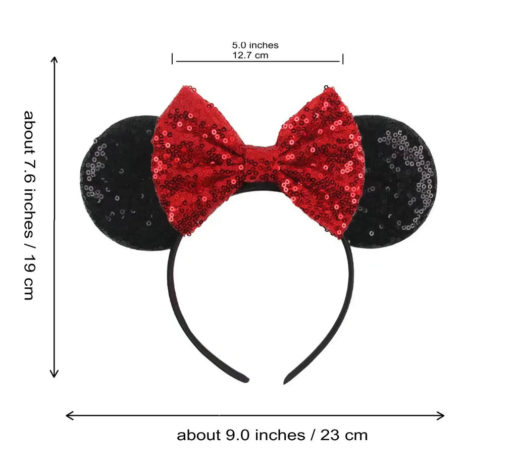 Mouse Ears Headband with 5" Bow | Party & Festival Hair
