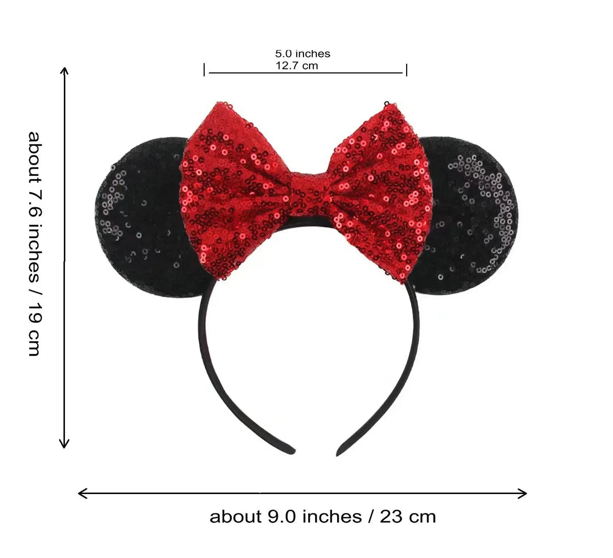 Mouse Ears Headband with 5" Bow | Party & Festival Hair
