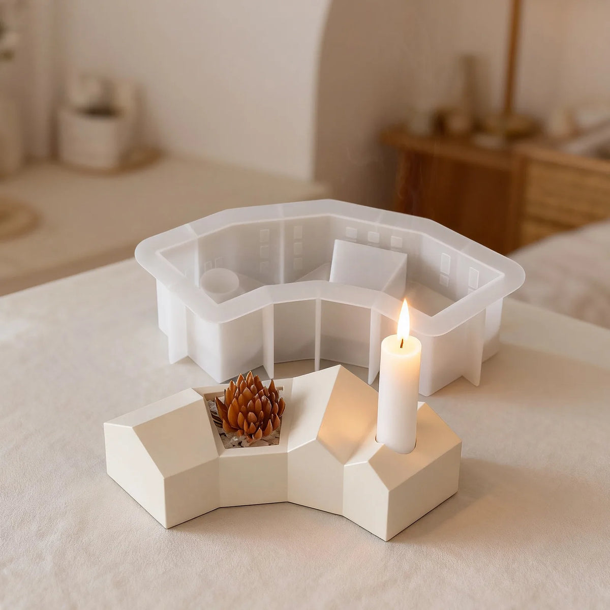 House Shape Silicone Mold – DIY Candle, Gypsum & Resin Craft
