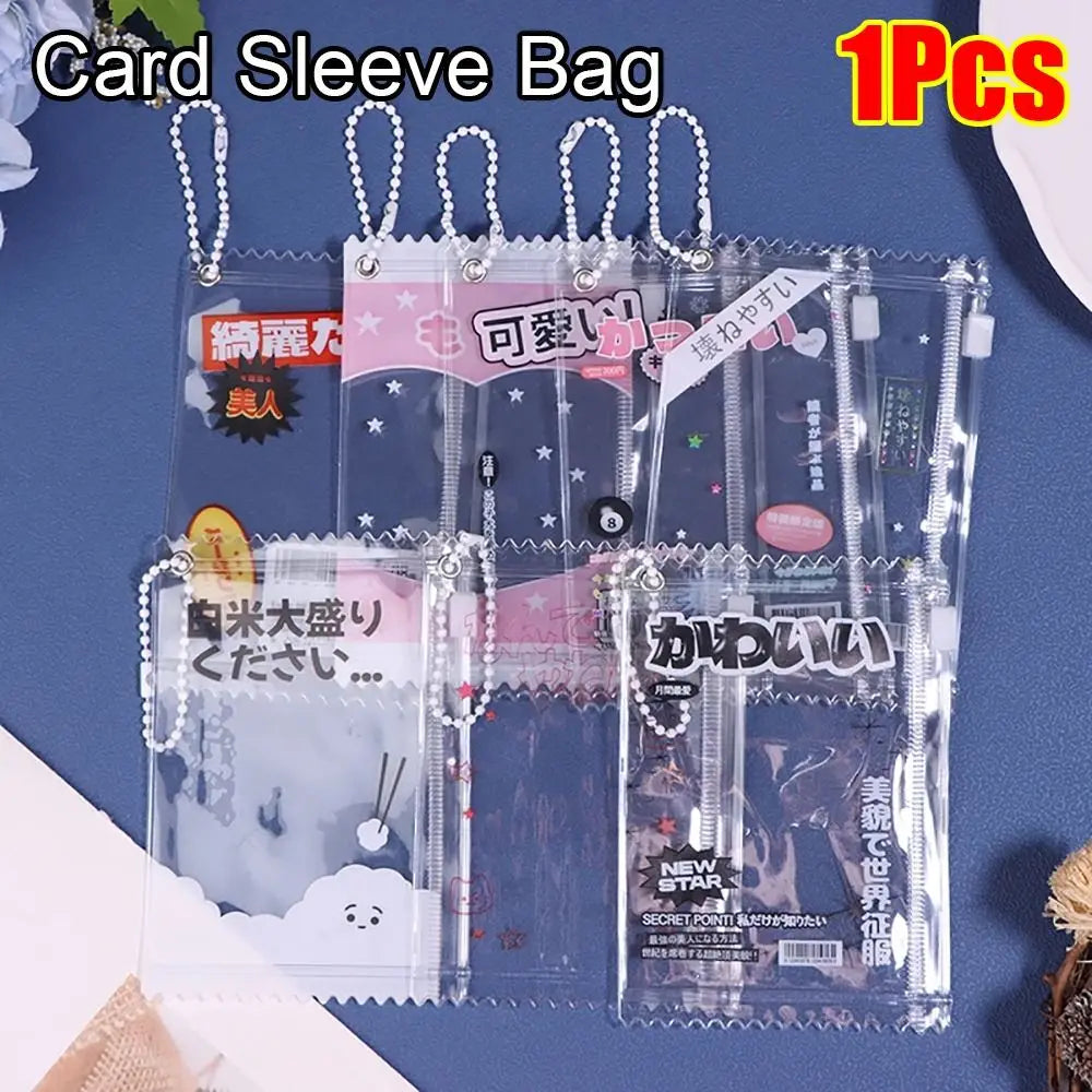 Transparent PVC Badge Card Sleeve Candy Bag Holder – 3 Inch