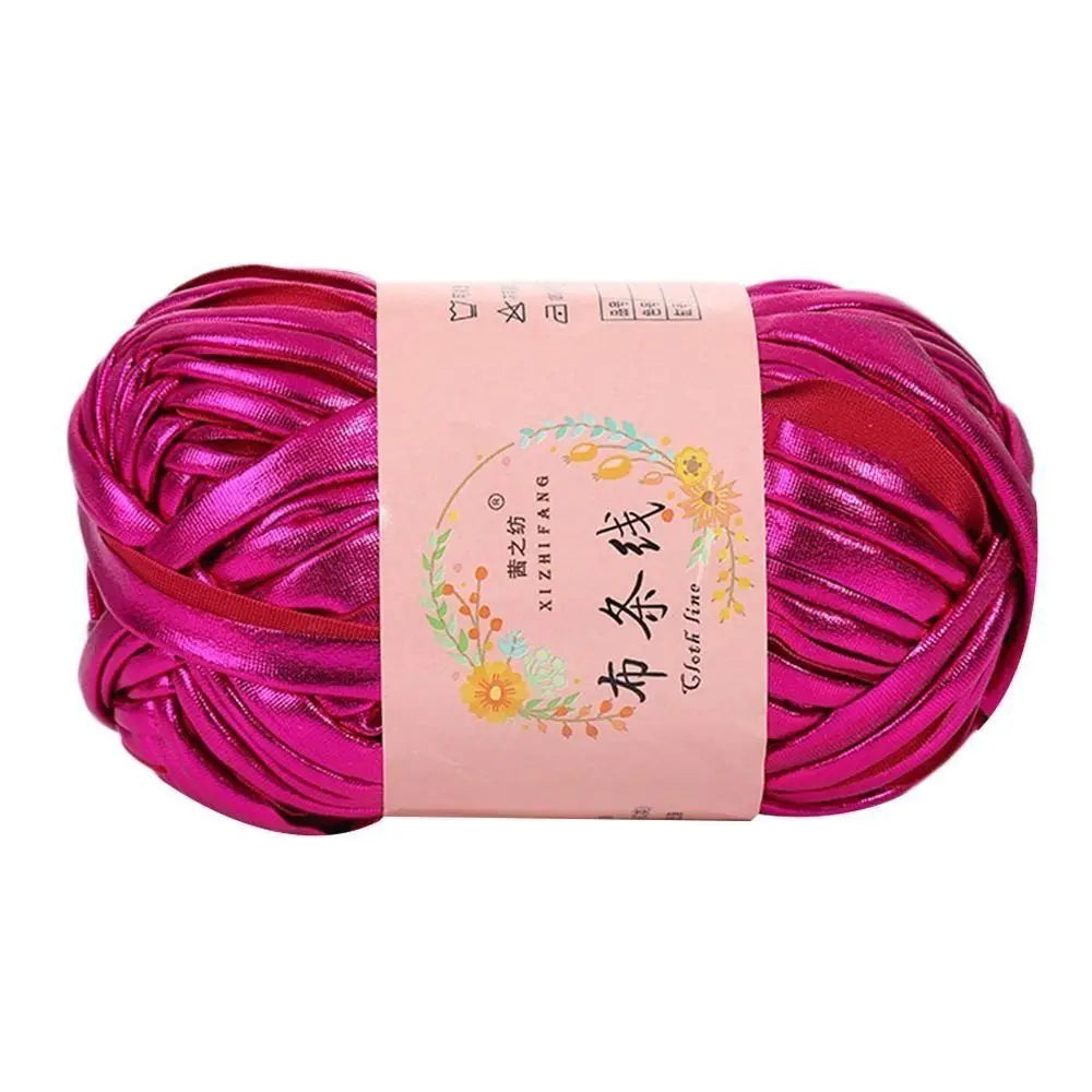 Shiny Magic Color Imitation Leather Crochet Yarn – 100g Ball