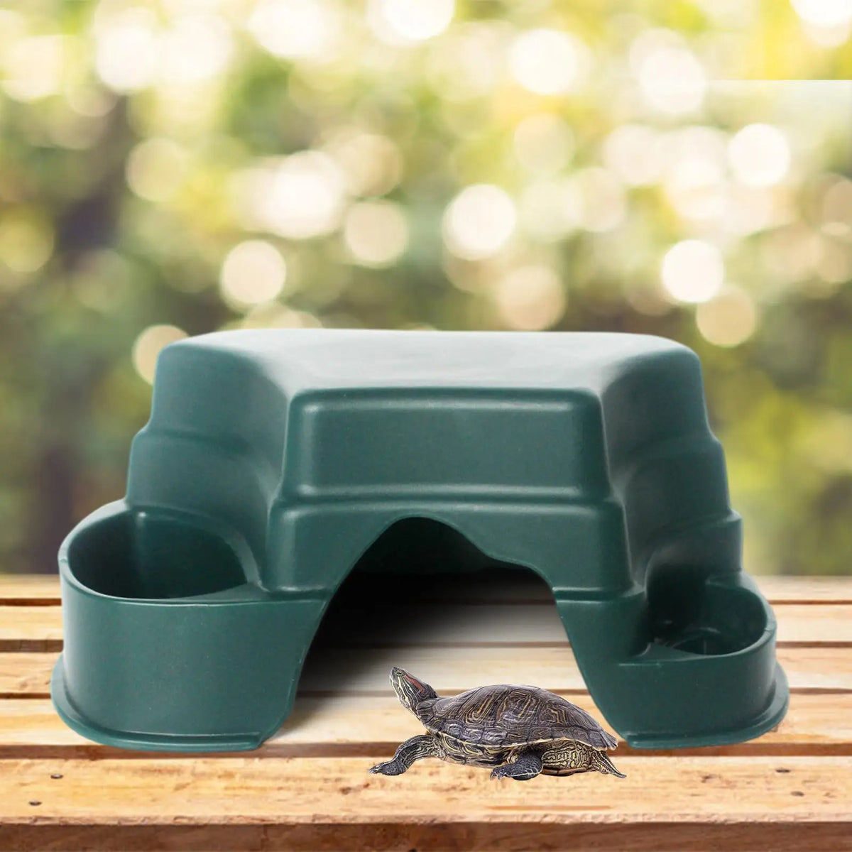 Reptile Hideout Cave with 2 Basins | Gecko Lizard Snake Shelter
