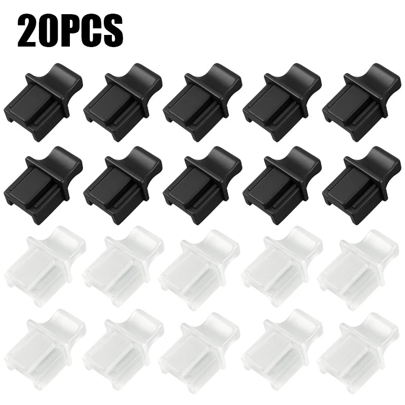 RJ45 Ethernet Dust Plugs – Silicone Port Covers 10/20 Pack