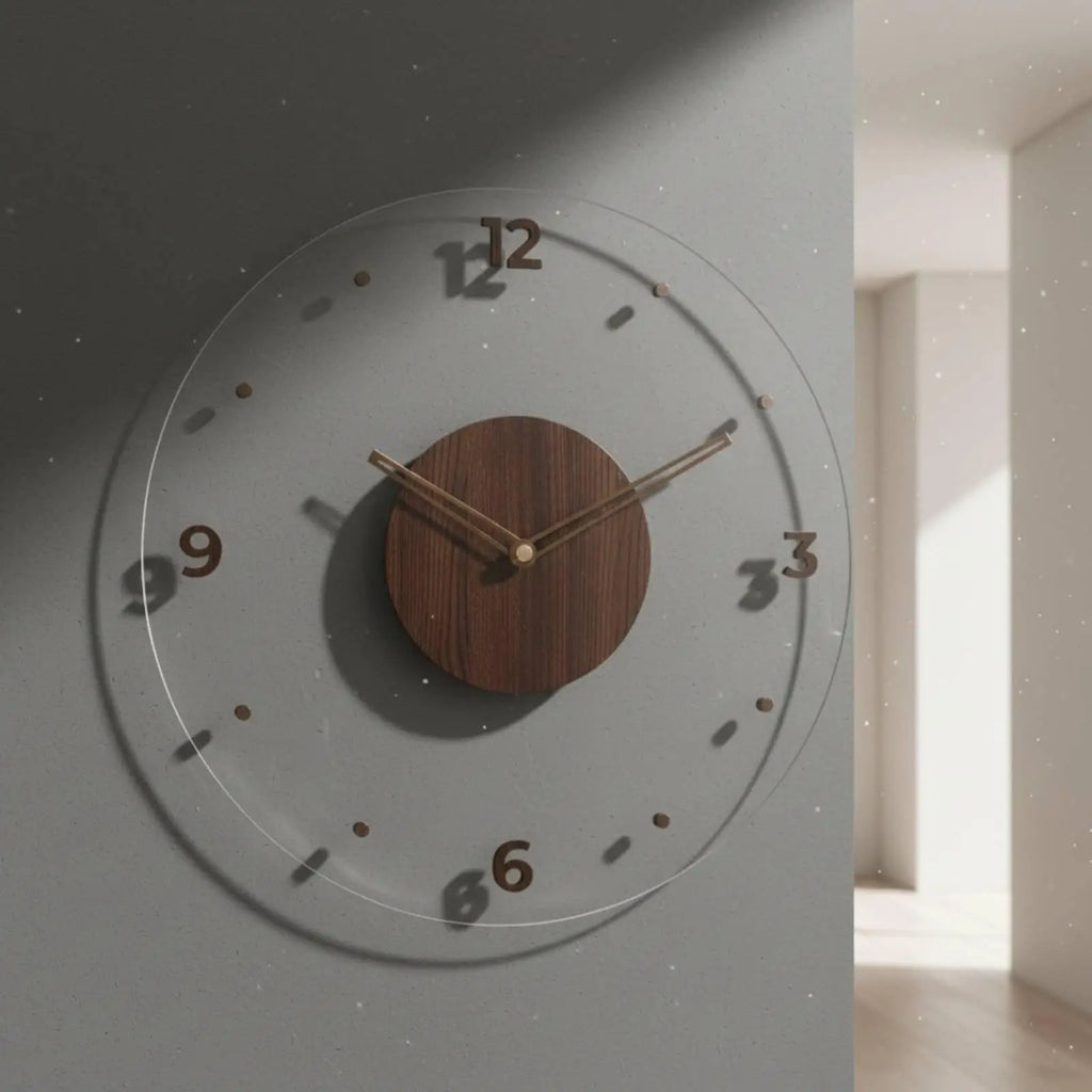 3D Acrylic Wall Clock | Silent Floating Numbers Home Decor