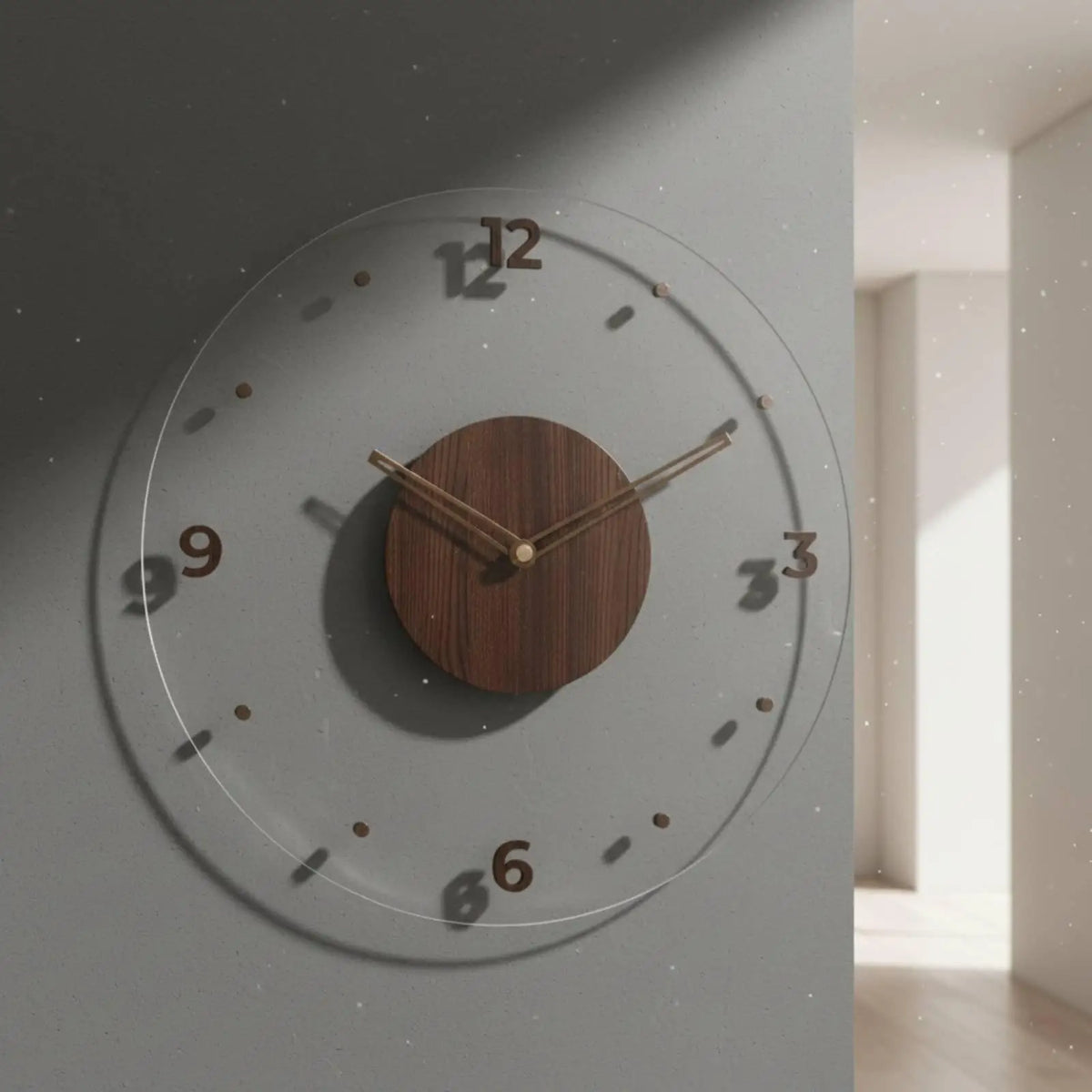 3D Acrylic Wall Clock | Silent Floating Numbers Home Decor