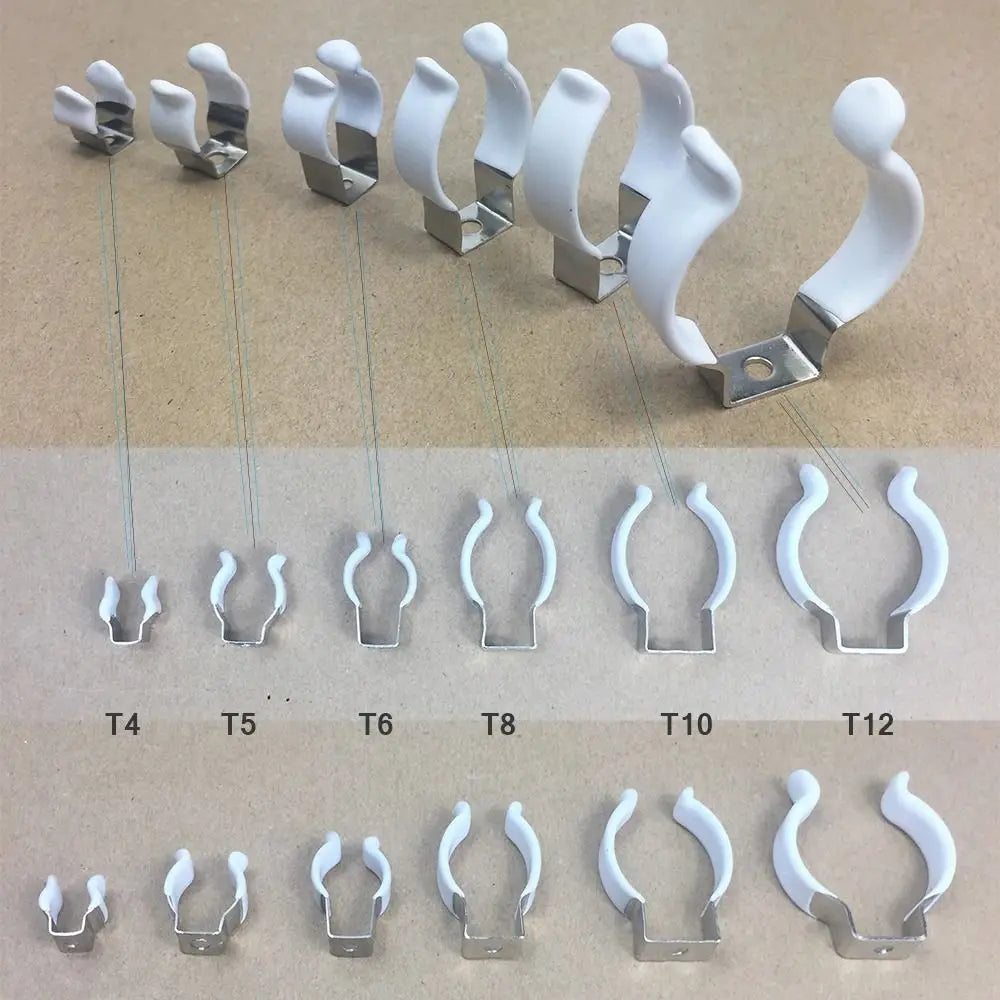 5-Pack Spring Terry Clip Clamp Holders – Rubber Protected T4–T10