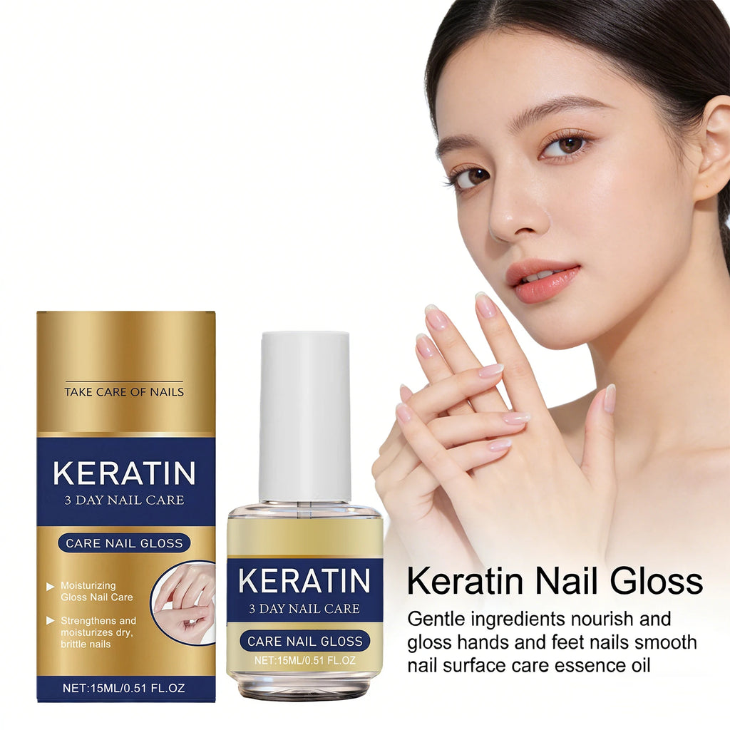 Keratin Nail Gloss – 3-Day Nail Strengthening Treatment 15ml