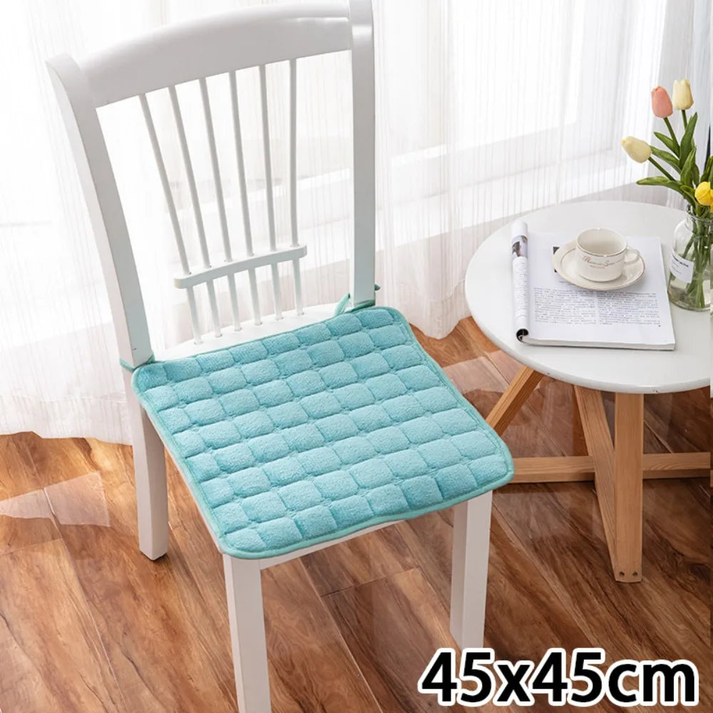 Soft Flannel Seat Cushion 45x45cm | Square Chair Pad